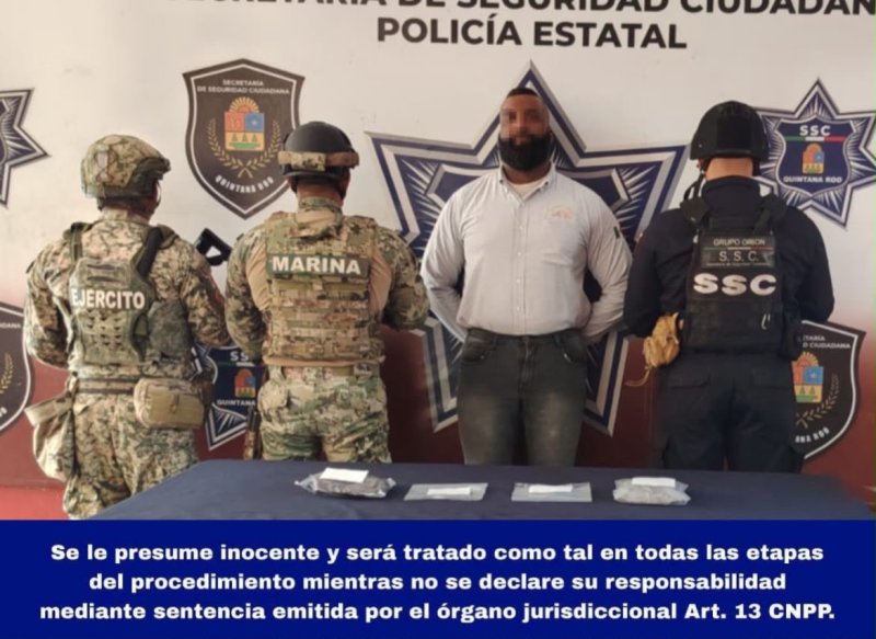 Detenidos 37 bolsitas de marihuana en Quintana Roo