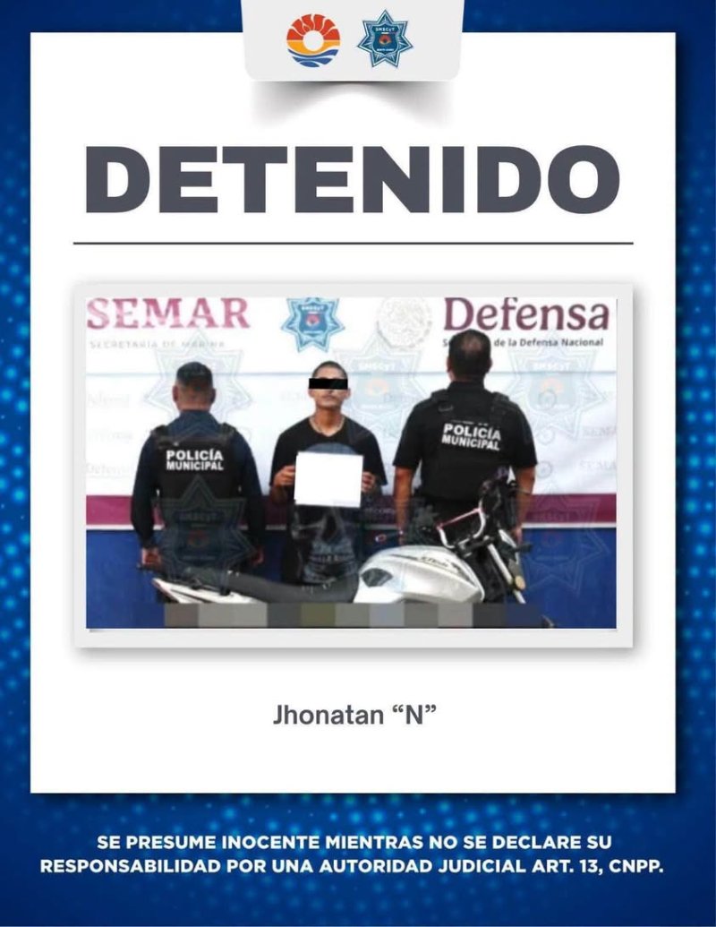 Detienen a dos hombres por conducir vehículos robados en Cancún