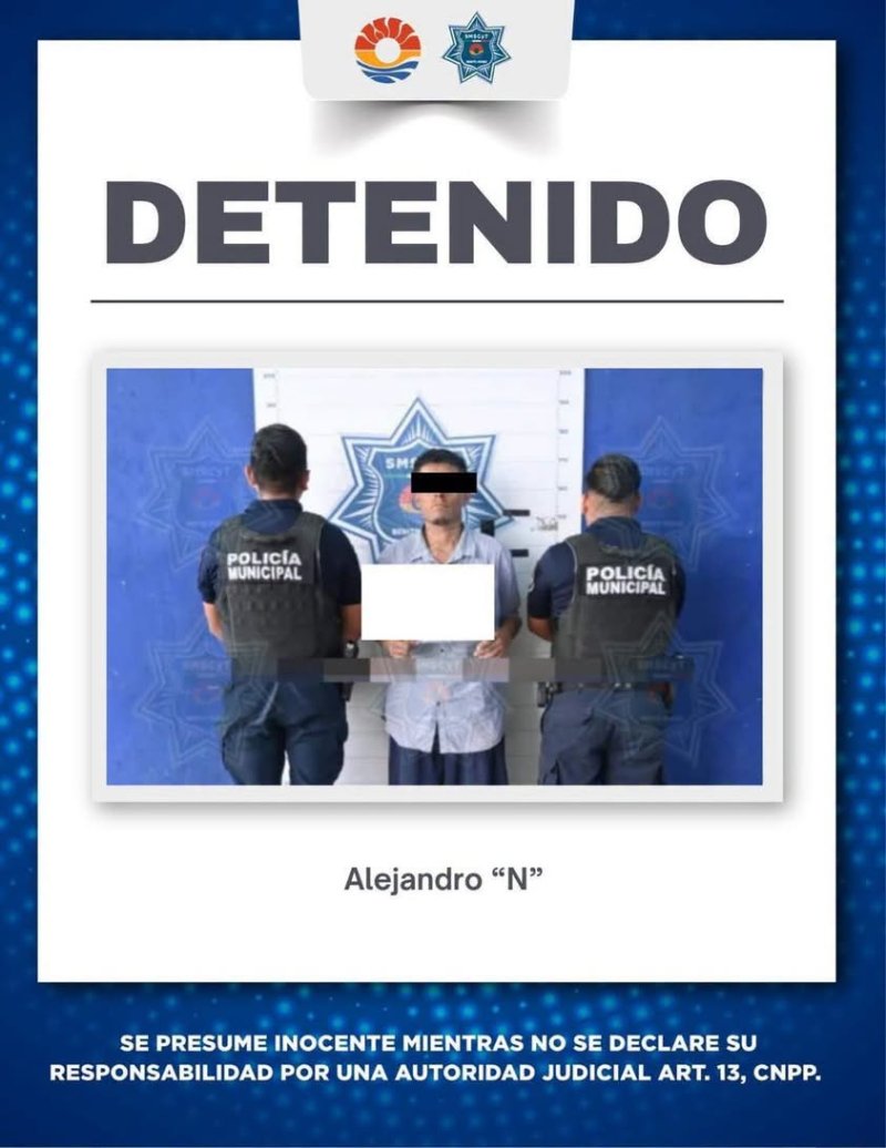 Detienen a "Malandrín" por presuntos robos en Cancún