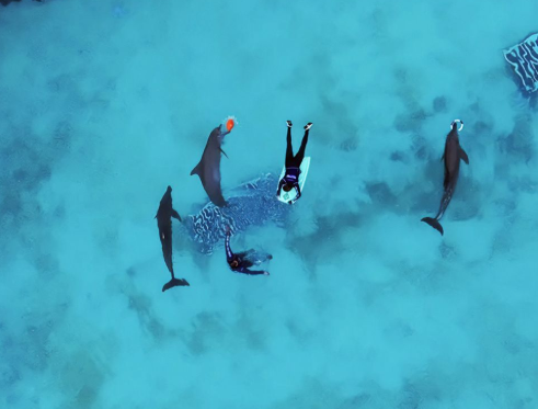 Profepa vigila a los nueve delfines asegurados en Cancún