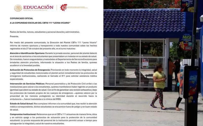 TRES ESTUDIANTES DEL CBTIS 111 DE CANCÚN TERMINAN EN EL HOSPITAL TRAS CONSUMIR GOMITAS Momentos de preocupación se vivie...